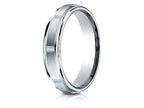 Benchmark® 14k Gold 4mm Comfort-fit Satin-finished Polished Center Cuts Round Edge Wedding Band Ring