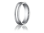 Benchmark® 6mm Comfort-fit High Polished With Milgrain Round Edge Carved Design Wedding Band Ring