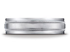 Benchmark® 6mm Comfort-fit Satin-finished With Milgrain Round Edge Carved Design Wedding Band Ring