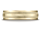 Benchmark® 6mm Comfort-fit Satin-finished With Milgrain Round Edge Carved Design Wedding Band Ring