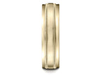 Benchmark® 6mm Comfort-fit Satin-finished With Milgrain Round Edge Carved Design Wedding Band Ring