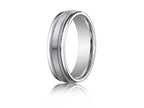 Benchmark® 6mm Comfort-fit Satin-finished With Milgrain Round Edge Carved Design Wedding Band Ring