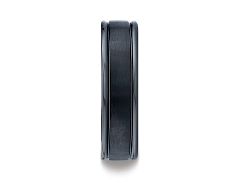 Benchmark® Ceramic 6mm Comfort-fit Satin-finished Round Edge Design Ring