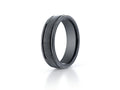 Benchmark® Ceramic 6mm Comfort-fit Satin-finished Round Edge Design Ring