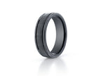 Benchmark® Ceramic 6mm Comfort-fit Satin-finished Round Edge Design Ring