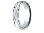 Benchmark® 14k Gold 6mm Comfort-fit Chevron Design High Polished Round Edge Carved Design Wedding Band Ring
