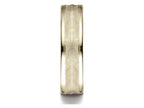 Benchmark® 10k Gold 6mm Comfort-fit Chevron Design High Polished Round Edge Carved Design Wedding Band Ring