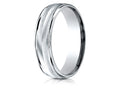 Benchmark® 10k Gold 6mm Comfort-fit Chevron Design High Polished Round Edge Carved Design Wedding Band Ring