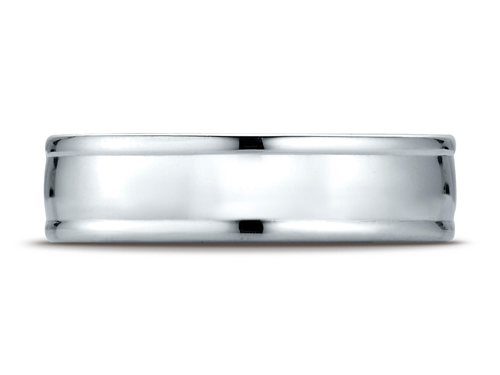 Benchmark® 14k Gold 6mm Comfort-fit High Polish Finish Round Edge Design Wedding Band Ring
