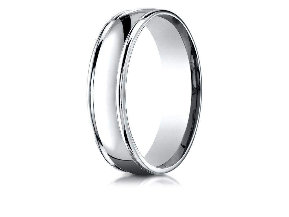 Benchmark® 14k Gold 6mm Comfort-fit High Polish Finish Round Edge Design Wedding Band Ring