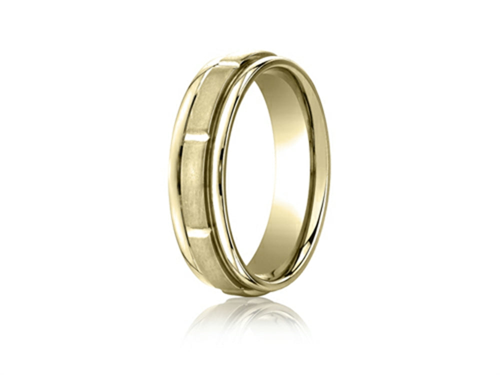 Benchmark® 6mm Comfort Fit Design Wedding Band / Ring