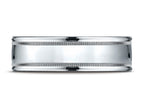Benchmark® 14k Gold 7mm Comfort-fit High Polished With Milgrain Round Edge Carved Design Wedding Band Ring