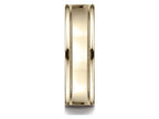 Benchmark® 14k Gold 7mm Comfort-fit High Polished With Milgrain Round Edge Carved Design Wedding Band Ring