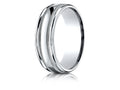 Benchmark® 18k Gold 7mm Comfort-fit High Polished With Milgrain Round Edge Carved Design Wedding Band Ring