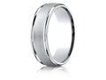 Benchmark® 14k Gold 7mm Comfort-fit Wired-finished High Polished Round Edge Carved Design Wedding Band Ring