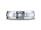 Benchmark Cobalt Chrome 7mm Comfort-fit Satin-finished Round Edge Design Ring