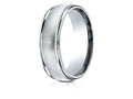 Benchmark 14 Karat Gold 7mm Comfort-fit Florentine Center High Polish Round Edge Design Wedding Band Ring