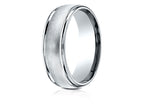 Benchmark 14 Karat Gold 7mm Comfort-fit Florentine Center High Polish Round Edge Design Wedding Band Ring