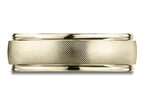 Benchmark 18 Karat Gold 7mm Comfort-fit Florentine Center High Polish Round Edge Design Wedding Band Ring