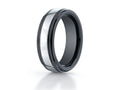 Benchmark 7mm Tungsten Forge Wedding Band Ring with Seranite Edge
