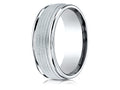 Benchmark 18k Gold 8mm Comfort-fit Multi Milgrain Center High Polish Round Edge Design Wedding Band Ring