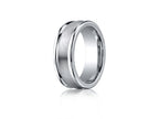 Benchmark Cobalt Chrome 8mm Comfort-fit Satin-finished Round Edge Design Ring