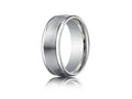 Benchmark 8mm Comfort-fit Satin-finished High Polished Round Edge Carved Design Wedding Band Ring
