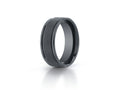 Benchmark Ceramic 8mm Comfort-fit Satin-finished Round Edge Design Ring