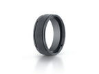 Benchmark Ceramic 8mm Comfort-fit Satin-finished Round Edge Design Ring