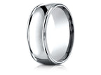 Benchmark 18k Gold 8mm Comfort-fit High Polish Finish Round Edge Design Wedding Band Ring