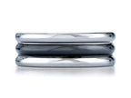 Benchmark 8mm Tungsten Forge Wedding Band Ring with Seranite Center