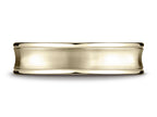 Benchmark 18k Gold 5.5 Mm Comfort Fit Concave Round Edge Satin Center Design Wedding Band Ring