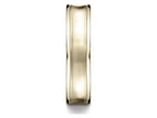 Benchmark 18k Gold 5.5 Mm Comfort Fit Concave Round Edge Satin Center Design Wedding Band Ring