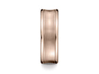 Benchmark 7.5mm Comfort-fit Satin-finished Concave Round Edge Carved Design Wedding Band Ring