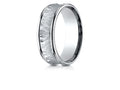 Benchmark 14k Gold 7.5mm Comfort Fit Hammered Finish Concave Center Design Wedding Band Ring