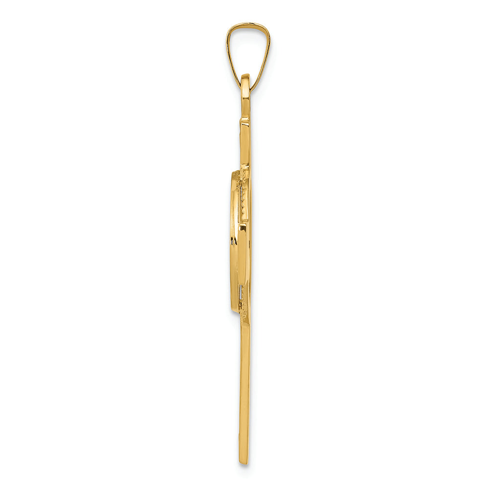 FJC Finejewelers 14k Yellow Gold Cross with St Anthony Medal Charm