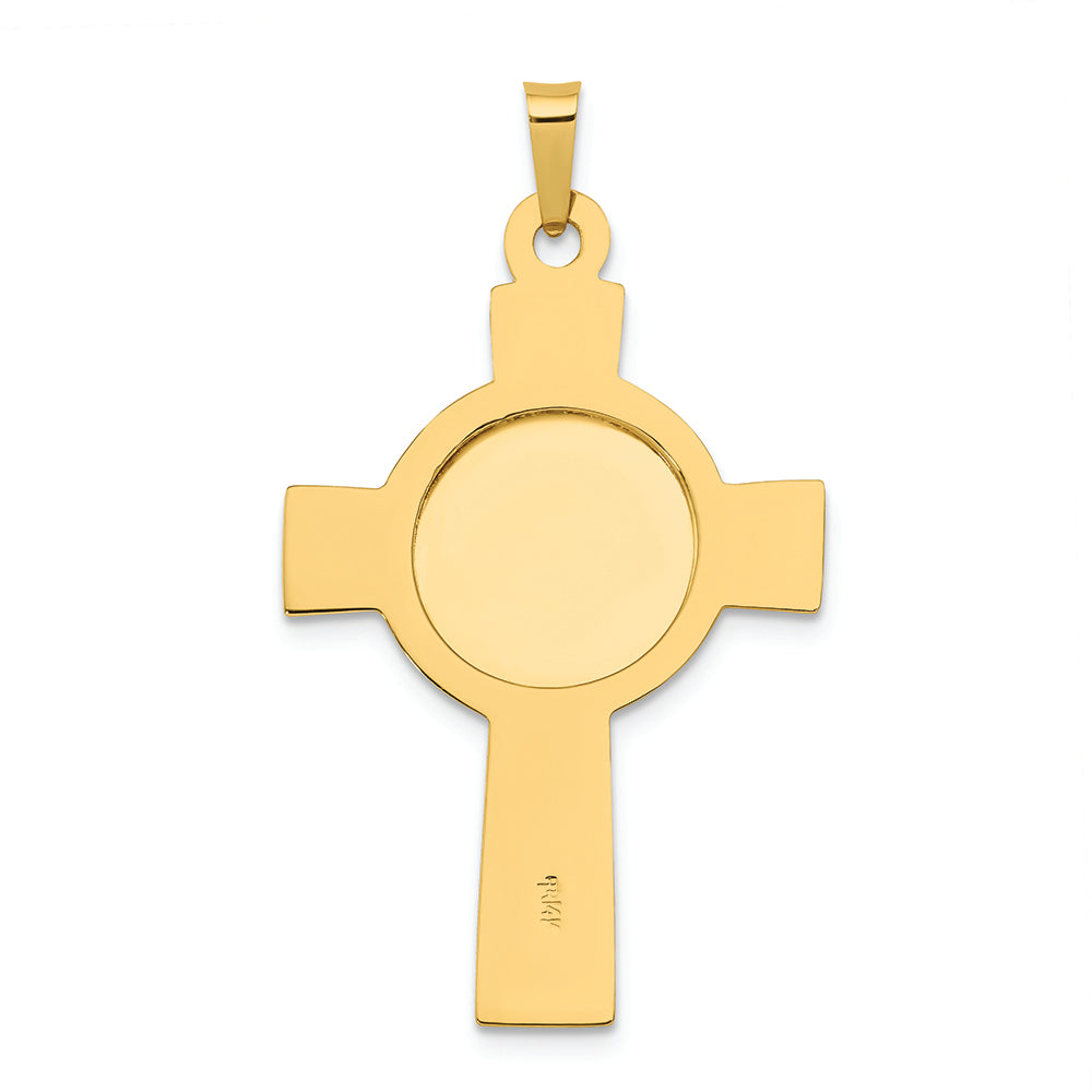 FJC Finejewelers 14k Yellow Gold Cross with St Anthony Medal Charm