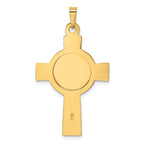FJC Finejewelers 14k Yellow Gold Cross with St. Jude Medal Charm