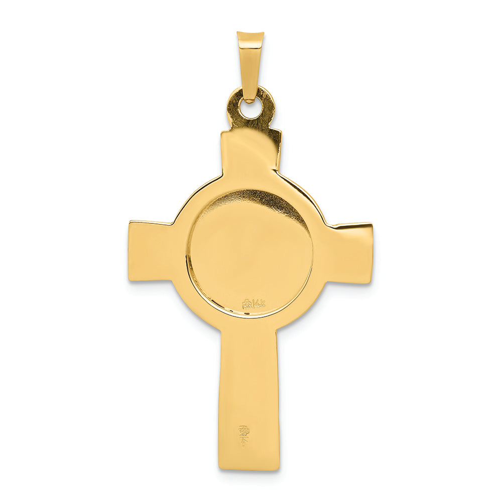FJC Finejewelers 14k Yellow Gold Cross with St. Michael Medal Charm