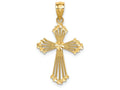 FJC Finejewelers 14k Yellow Gold Passion Cross Charm 16 x 27mm