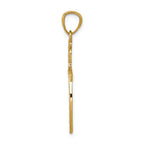 FJC Finejewelers 14k Yellow Gold Scroll Design Cross Charm