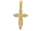 FJC Finejewelers 14k Yellow Gold Scroll Design Cross Charm