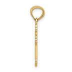 FJC Finejewelers 14k Yellow Gold Small Budded Cross Charm