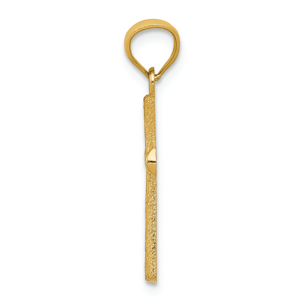 FJC Finejewelers 14k Yellow Gold Bright Cut Cross Charm