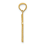 FJC Finejewelers 14k Yellow Gold Bright Cut Cross Charm