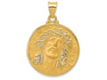 FJC Finejewelers 14k Yellow Gold Head Of Christ Medal Round Charm