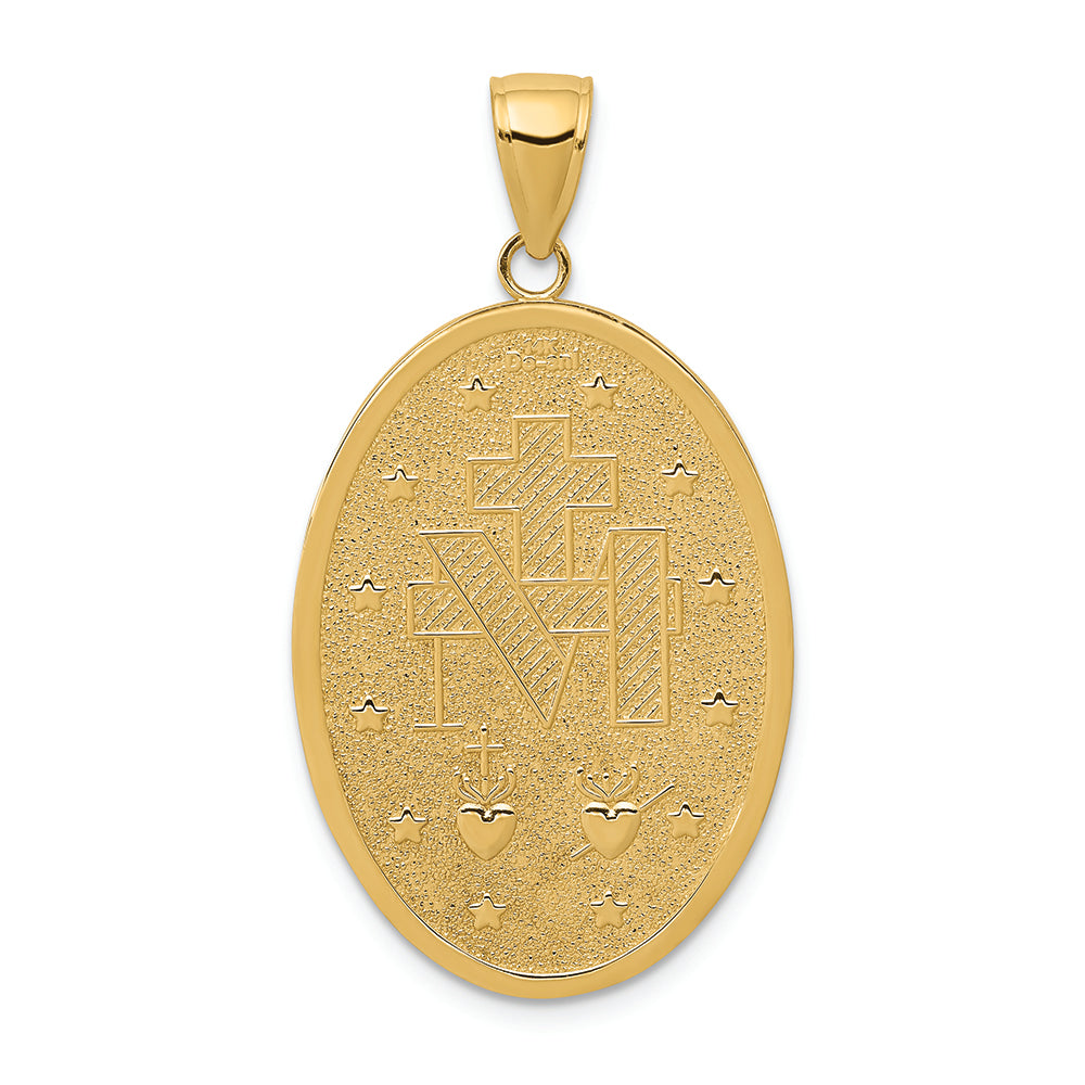 FJC Finejewelers 14k Yellow Gold Miraculous Medal Charm