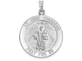 FJC Finejewelers 14k White Gold Saint Jude Medal Charm