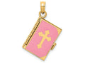 FJC Finejewelers 14k Yellow Gold Enameled Lord's Prayer Bible Charm