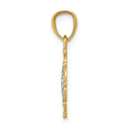 FJC Finejewelers 14k Yellow Gold with with Rhodium Framed Cherub Charm